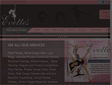 Tablet Screenshot of evettesdancefitnessclub.com